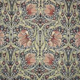 Custom Made William Morris Pimpernel Russet Blackout/Lining Curtains Pinch /Triple Pleat - thumbnail 3