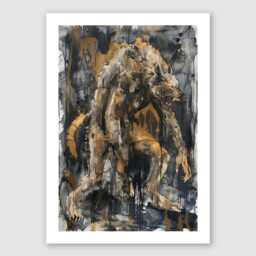 Mythical Beasts Print Set - Dragon, Unicorn, Werewolf Watercolor Art - thumbnail 2