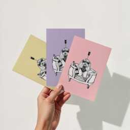 Miniature Poodle Wall Art - Drawing, Dog Lovers Gift, Mini Print, & Champagne Wall Art, Customisable Colour - thumbnail 3