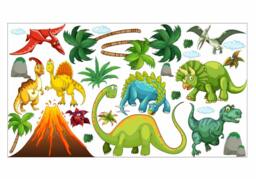 017 Wall Decal Dinosaur T-Rex Volcano Nikima in 6 Different Versions. Sizes
