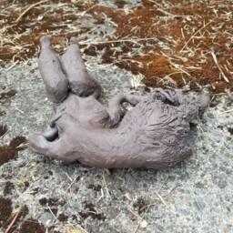 Skeletal Bird Lady - One Of A Kind, Ceramic Sculpture - thumbnail 3