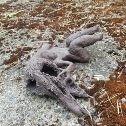 Skeletal Bird Lady - One Of A Kind, Ceramic Sculpture - thumbnail 2