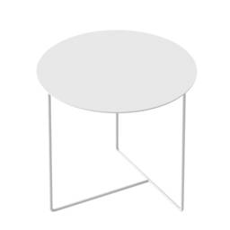 Metal Solid 01 Side Table in White Usable As A Nightstand Or Coffee Table - thumbnail 2