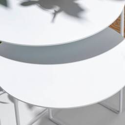 Metal Solid 01 Side Table in White Usable As A Nightstand Or Coffee Table - thumbnail 4