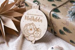 Personalized Christmas Ball, Decorations, Wooden Pendant, Tree Gifts For Children - thumbnail 1