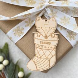 Personalized Christmas Ball, Decorations, Wooden Pendant, Tree Gifts For Children - thumbnail 3