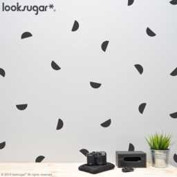 Half Circle Wall Decals For Kids Room - Modern Shapes Nursery, Playroom, Or Classroom Minimalist Pie Stickers Ap0052Nf - thumbnail 1