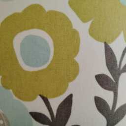 Teal Mustard Flower Lampshade Big Scandi Floral Yellow Fabric Handmade Lamp Shade Drum Table Floor Or Ceiling Pendant Shade Various Sizess - thumbnail 4