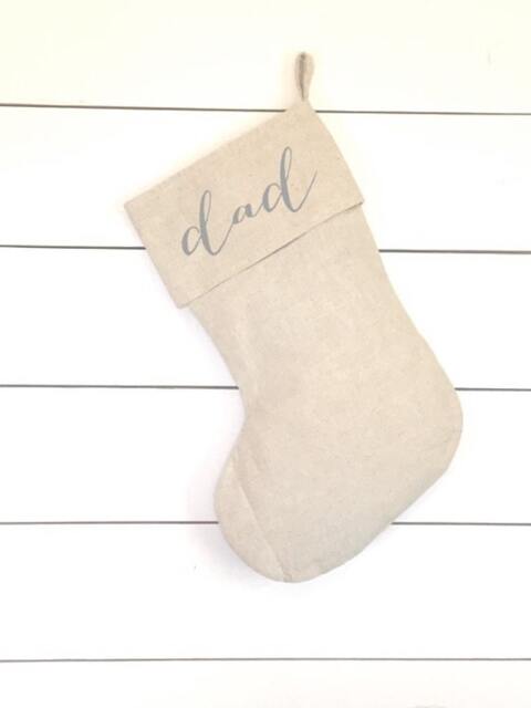 Personalized Dad Christmas Stocking, Free Personalization, Stockings, Holiday Decor, Decor