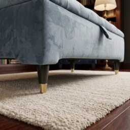 Dark Grey Velvet Storage Bench - Chesterfield Ottoman Footstool Coffee Table - thumbnail 4