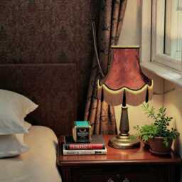 Burgundy Red Paisley Fabric Lampshade Handmade in The UK For Table & Floor Standard Lamp Shades, Ceiling Lights, Clip On Wall Lights - thumbnail 4