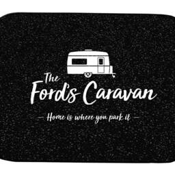 Personalised Caravan Mat B&w Door Mat 44cm X 32cm - Indoor Camping Accessories - thumbnail 2
