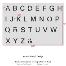 Alphabet Stencil Reusable Template For Wall Art Crafting & Painting Signs #2 - thumbnail 2