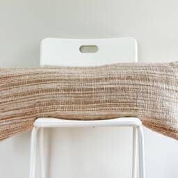 "Handwoven Lumbar Pillow Cover Vintage Karen Batik, Boho Farmhouse Decor - 14"" X 36" - thumbnail 2