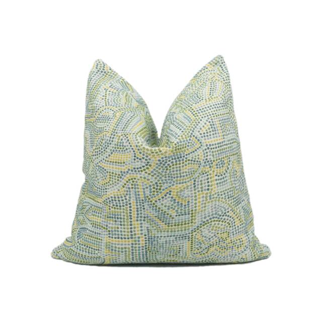 Schumacher - Galina Sky Modern Abstract Mosaic Pointillist Designer Cushion Cover Luxury Throw Pillow Handmade Home D??cor - image 1