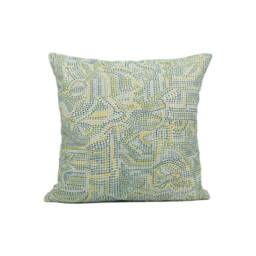 Schumacher - Galina Sky Modern Abstract Mosaic Pointillist Designer Cushion Cover Luxury Throw Pillow Handmade Home D??cor - thumbnail 2