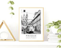 Prague City Print Minimalist Czech Travel Poster - thumbnail 1