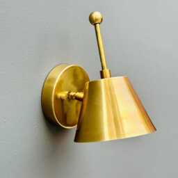 Modern Mid Century Vanity Light Fixture Lamp Antique Brass Wall Sconce Home Decor - thumbnail 3