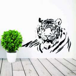 Large Tiger Cat Wild Animal Vinyl Wall Sticker Decal Bedroom Lounge Home Decor - thumbnail 1