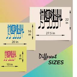 In-Style Decals Wall Vinyl Decal Art Sticker Music Musical Clef & Notes Musician Room Shop Removable Mural Unique Design 319 - thumbnail 2
