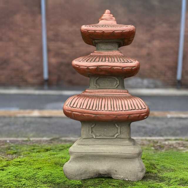 Chinese Pagoda Sculpture Stone Temple Statue Outdoor Figurine Oriental Concrete Ornament Zen Garden Decor Lover Gift - image 1