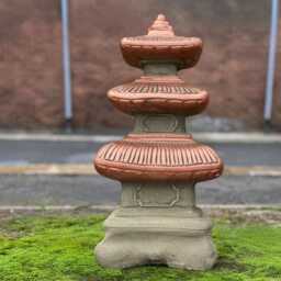 Chinese Pagoda Sculpture Stone Temple Statue Outdoor Figurine Oriental Concrete Ornament Zen Garden Decor Lover Gift - thumbnail 1