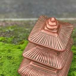Chinese Pagoda Sculpture Stone Temple Statue Outdoor Figurine Oriental Concrete Ornament Zen Garden Decor Lover Gift - thumbnail 3