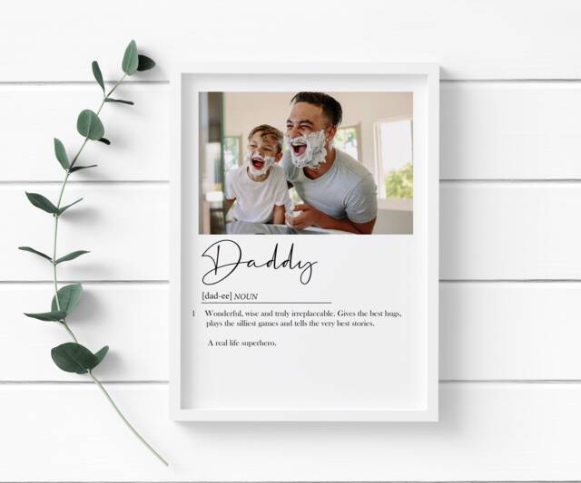 Personalised Daddy Print, Dad Gift, Dad Print, Definition, Best Daddy, Fathers Day Present, Gifts For Dad, Daddy Print - image 1