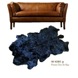 Faux Buffalo Hide Rug - Plush Animal Pelt Shape, Usa Made
