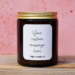 Personalised Soy Wax Candle Gift Custom Message, Various Scents Your Text Message Here - thumbnail 1