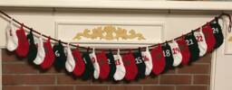 Mini Stocking Advent Calendar, Calendar With Tiny Stockings