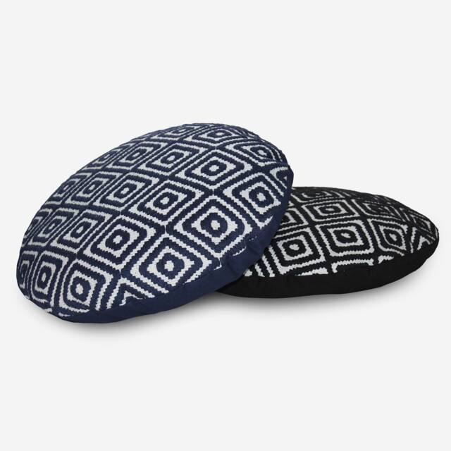Jacquard Round Floor Cushion, 100% Cotton Pillow Cover - image 1