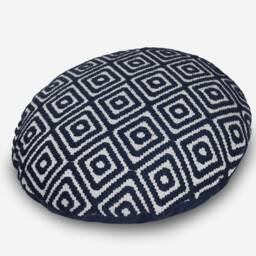 Jacquard Round Floor Cushion, 100% Cotton Pillow Cover - thumbnail 4