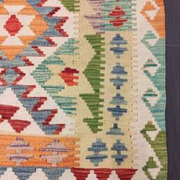 Kilim Rug Classic, Handmade Artisan Afghan Turkish Persian Qashqai Navajo Bohemian Natural Wool Flatweave Multicolour 194x125 cm - thumbnail 4