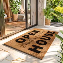 Presented By Real Estate Agent Doormat - Open House Hosted Custom Welcome Rug Personalized Realtor Your Design Mat - thumbnail 2