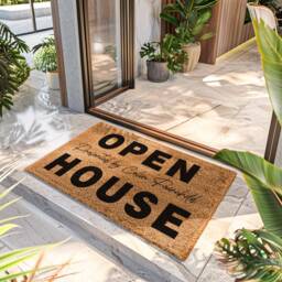 Presented By Real Estate Agent Doormat - Open House Hosted Custom Welcome Rug Personalized Realtor Your Design Mat - thumbnail 1