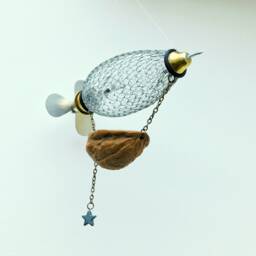 steampunk Airship Christmas Ornament - Zeppelin Sculpture - thumbnail 3