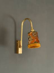 Brass Wall Sconce With Lampshade