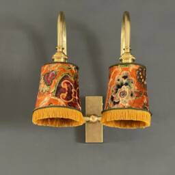 Brass Wall Sconce With Lampshade - thumbnail 4