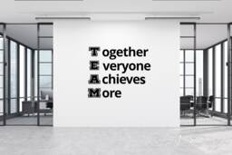 Team Together Achieves More Wall Decal - Office Classroom Vinyl Sticker - thumbnail 1