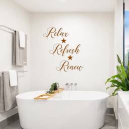 Relax Refresh Renew Vinyl Wall Decal - Bathroom Decor - thumbnail 3