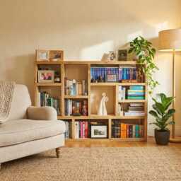 Bookcase Media Unit Made From Reclaimed Wood - Nod - thumbnail 2