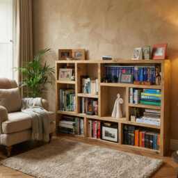 Bookcase Media Unit Made From Reclaimed Wood - Nod - thumbnail 3