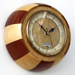Wooden Wall Clock - New 19cm Vintage Retro Handmade Mid Century Style Country Gift Off The Clocks - thumbnail 2