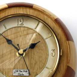 Wooden Wall Clock - New 19cm Vintage Retro Handmade Mid Century Style Country Gift Off The Clocks - thumbnail 3