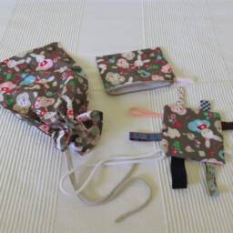 Retro Fabric Baby Blanket With A Kit, Bag & Label - thumbnail 3