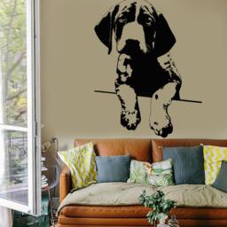 Wall Vinyl Dog Decal Baby Labrador Cute Puppy Portrait Animals Love For Pets Modern Home Decor - #1138Dz - thumbnail 3
