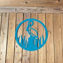 Pelican Metal Wall Art Powder Coated Steel Sea Bird Decor - thumbnail 3