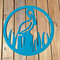 Pelican Metal Wall Art Powder Coated Steel Sea Bird Decor - thumbnail 2