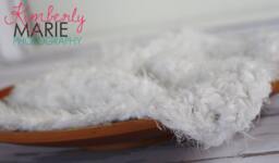 White Fur Newborn Baby Blanket Photo Prop